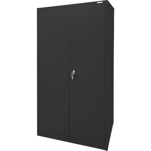 Storage Cabinet, Steel, 4 Shelves, 78" H x 36" W x 24" D, Black Equipment World
