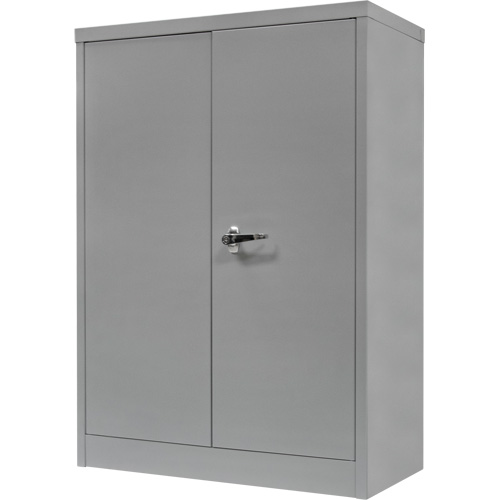 Counter-High Storage Cabinet, Steel, 2 Shelves, 42" H x 30" W x 15" D, Grey Equipment World