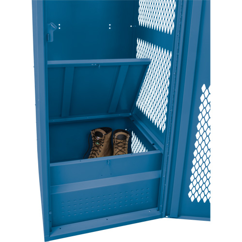 Gear Locker with Door, Steel, 24" W x 18" D x 72" H, Dark Blue Equipment World