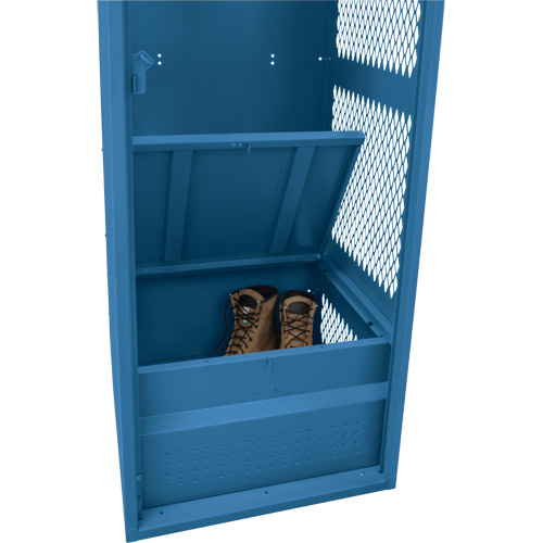 Gear Locker, Steel, 24" W x 18" D x 72" H, Dark Blue Equipment World