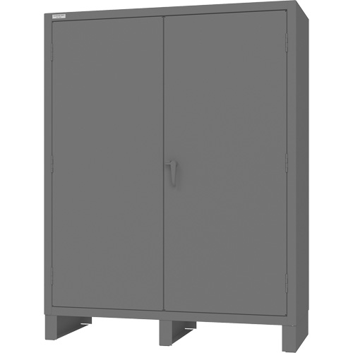 Armoire &agrave; portes encastr&eacute;es standards, Acier, 60" la x 24" p x 78" h, Gris Equipment World