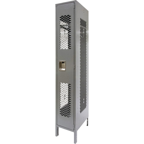 Casiers ventil&eacute;s, 12" x 18" x 78", Acier, Gris, D&eacute;mont&eacute;, Perfor&eacute; Equipment World