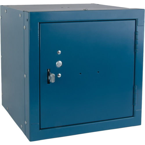 Stackable Cube Locker, 12" x 12" x 12", Steel, Blue, Knocked Down Equipment World