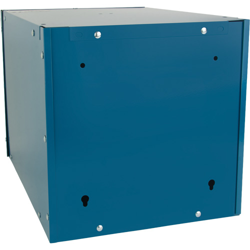 Stackable Cube Locker, 12" x 18" x 12", Steel, Blue, Knocked Down Equipment World