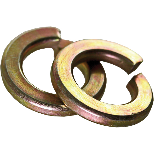 Split Lock Washer, 3/8", Yellow Zinc Equipment World