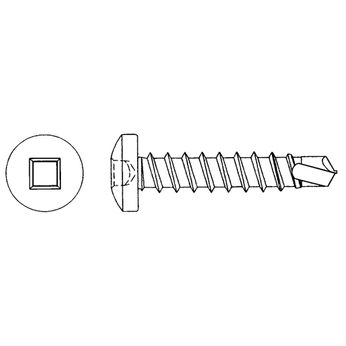 Self Drill Pan Head Screws, #8 x 3/4" L, Zinc Plated Equipment World