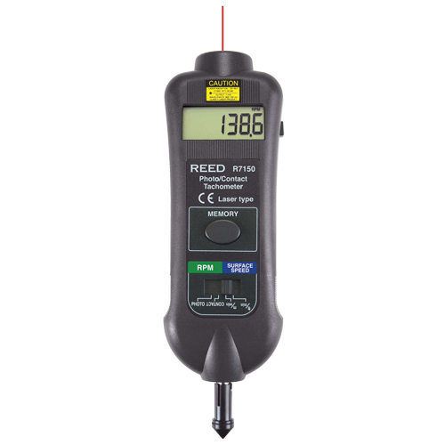 Professional Dual Function Tachometer, Contact/Photo (Non Contact) Equipment World