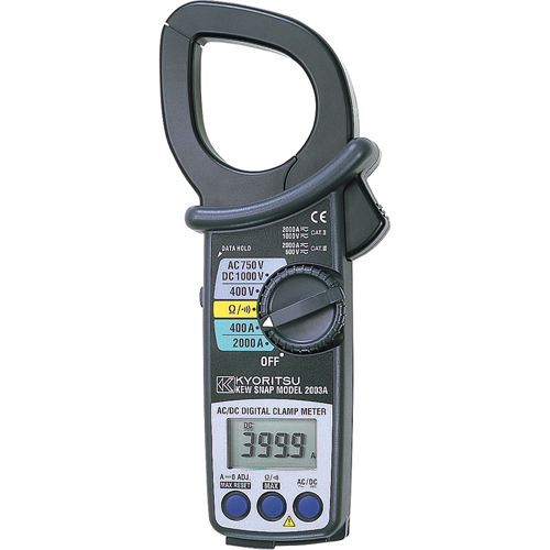 AC/DC Clamp Meter with Large Diameter Jaws, AC/DC Voltage, AC/DC Current Equipment World
