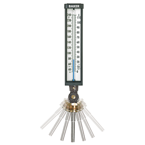 Variable Angle Industrial Thermometers, Contact, Analogue, 30-240°F (-2-114°C) Equipment World