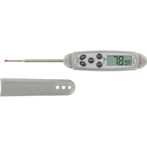 Waterproof Stem Thermometer, Contact, Digital, -40.0-450.0°F (-40.0-230.0°C) Equipment World
