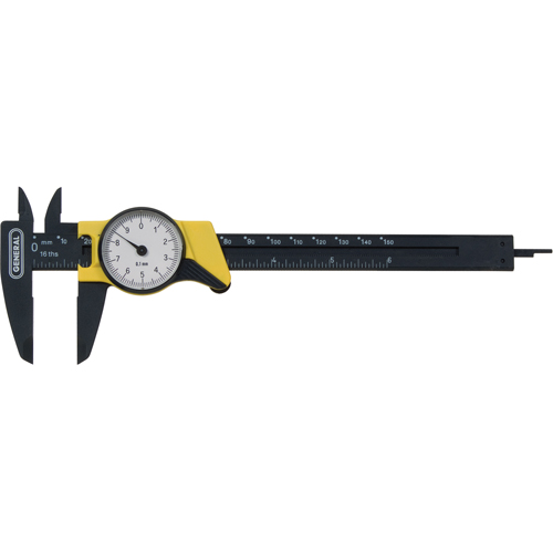 Metric Dial Caliper, 0.001 mm Resolution, 150 mm Range Equipment World