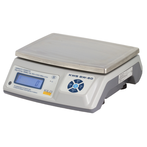 Electronic Digital Weighing Scales, 12 lbs. / 6 kg Cap., 0.002 kg/2 g/0.005 lbs./0.1 oz. Graduations Equipment World