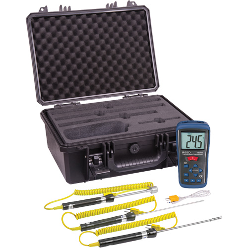 Thermocouple Thermometer Kit, Contact, Digital, -58-2000°F (-50-1300°C) Equipment World