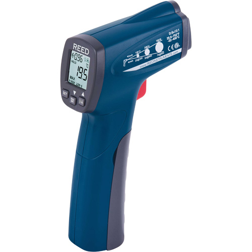 Infrared Thermometer, -25.6°- 752° F ( -32° - 400° C ), 12:1, Adjustable Emmissivity Equipment World