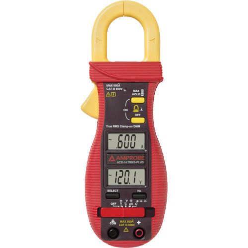 ACD-14-PLUS Clamp-On Multimeter with Dual Display, AC/DC Voltage, AC Current Equipment World