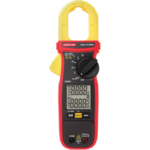 ACD-14-PRO Clamp-On TRMS Multimeter with Dual Display, AC/DC Voltage, AC Current Equipment World