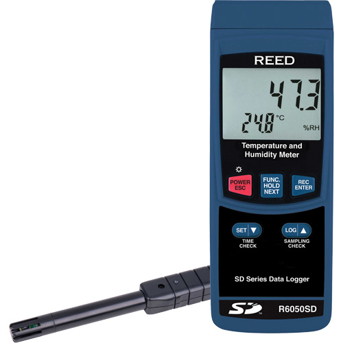 Data Logging Thermo-Hygrometer, 5% - 95% RH, 32° - 122° F ( 0° - 50°C ) Equipment World