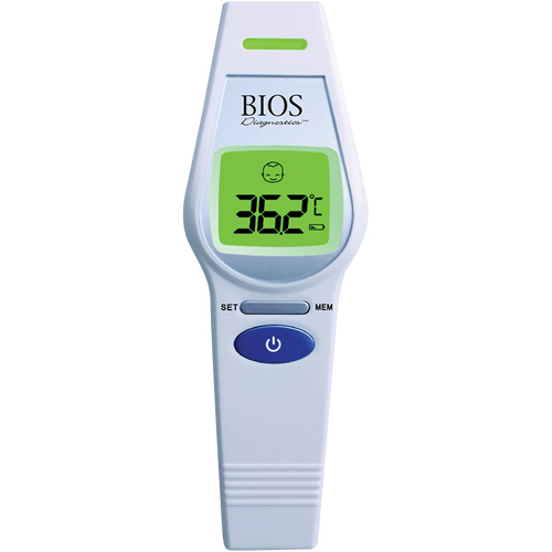 Non-Contact Forehead Thermometer, 0°C - 100.0°C (32.0°F - 212.0°F), Fixed Emmissivity Equipment World