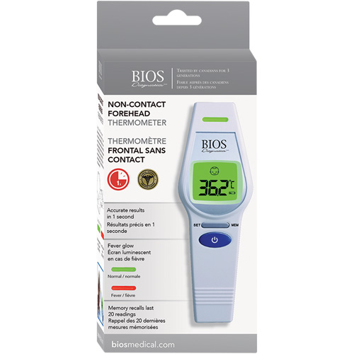 Non-Contact Forehead Thermometer, 0°C - 100.0°C (32.0°F - 212.0°F), Fixed Emmissivity Equipment World