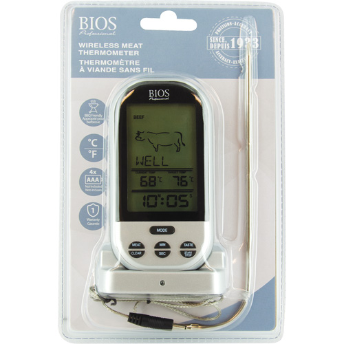 Wireless Meat & Poultry Thermometer, Contact, Digital, 32-482°F (0-250°C) Equipment World