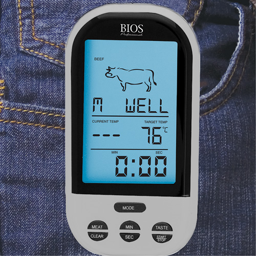 Wireless Meat & Poultry Thermometer, Contact, Digital, 32-482°F (0-250°C) Equipment World