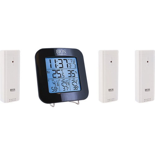 Wireless Weather Station with 3 Sensors, Non-Contact, Digital, 40-158°F (-40-70°C) Equipment World
