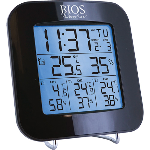 Wireless Weather Station with 3 Sensors, Non-Contact, Digital, 40-158°F (-40-70°C) Equipment World