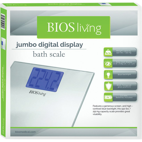 Jumbo Digital Display Scale, 550 lbs. Cap., 0.2 lbs. / 0.1 kg Graduations Equipment World