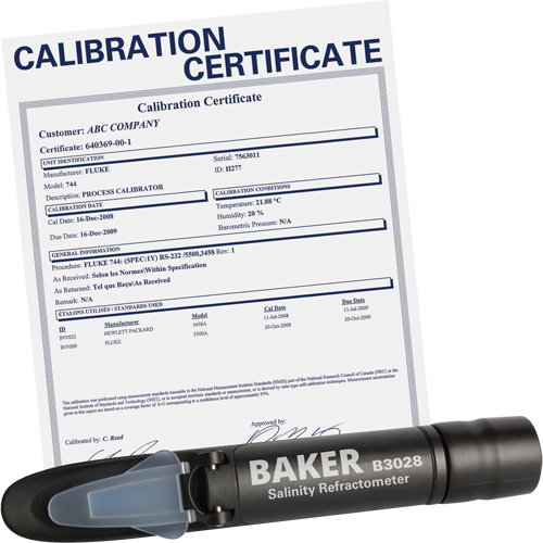 Refractometer with ISO Certificate, Analogue (Sight Glass), Salinity Equipment World