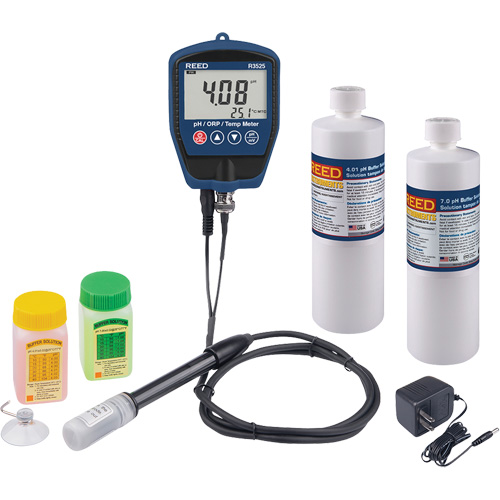 pH/mV Meter with Buffer Solution & Power Adapter Kit Equipment World