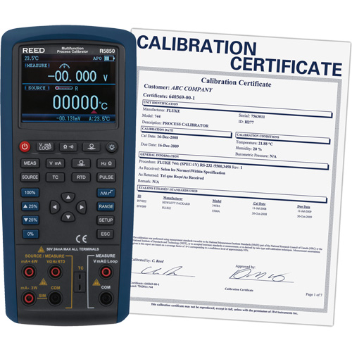 Multifunction Process Calibrator with ISO Certification, Without Data Logging, Portable, 5 Processes Equipment World