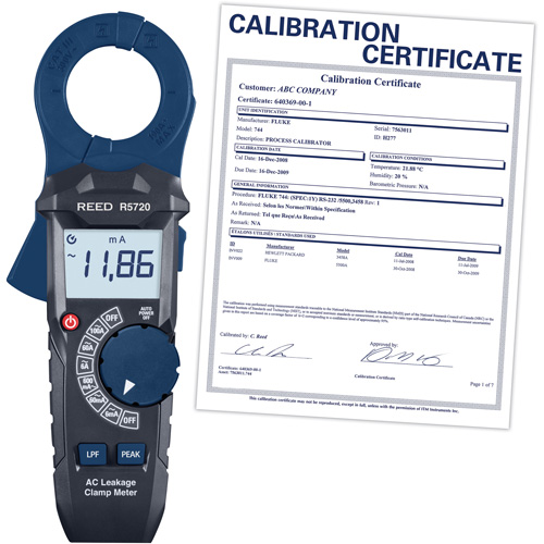 AC Leakage Clamp Meter with Calibration Certificate Equipment World