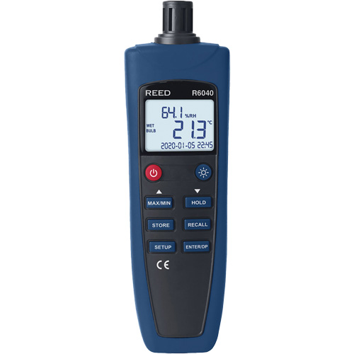 Psychrometer/Thermo-Hygrometer, 0% - 99.9% RH, -4°- 158° F ( -20° - 70° C ) Equipment World