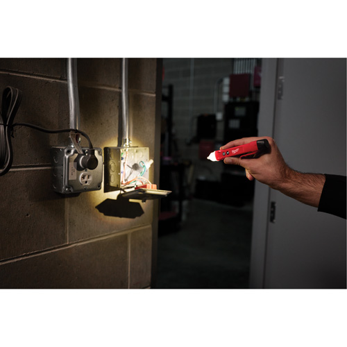 D&eacute;tecteur de tension avec DEL et testeur de prise DDFT, 50 V - 1000 V, Alerte Affichage & son Equipment World
