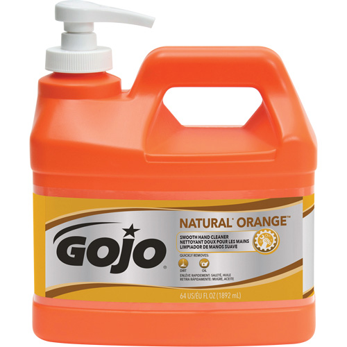Natural Orange Hand Cleaner, Cream, 1.89 L, Pump Bottle, Citrus/Orange Equipment World