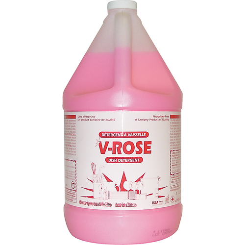 V-Rose Dish Detergent, Liquid, 4 L, Fresh Equipment World