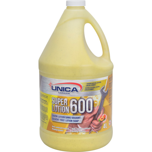 Super 600 Antiseptic Soap, Pumice, 4 L, Bottle, Peach Equipment World