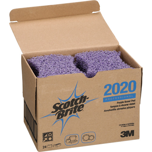 Scotch-Brite Purple Scour Pad, 4-1/2" L x 2-4/5" W Equipment World