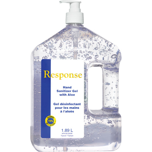 Response&reg; Hand Sanitizer Gel with Aloe, 1890 ml, Pump Bottle, 70% Alcohol Equipment World