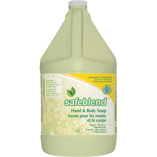 Hand & Body Soap, Liquid, 4 L, Unscented Equipment World