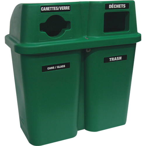 Recycling Containers Bullseye, Curbside, Plastic, 2 x 22 US gal. Equipment World