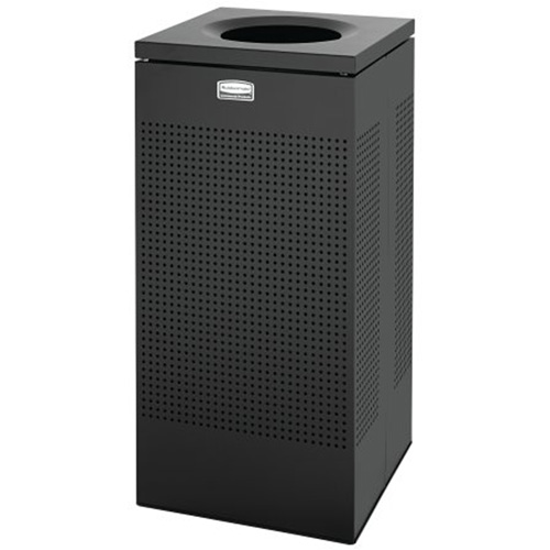 Rubbermaid Silhouette Square Open Top Waste Receptacle, Steel, 20 US gal. Equipment World