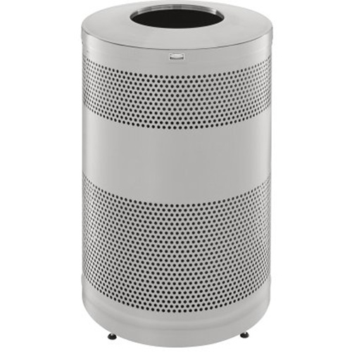 Classics Open Top Decorative Waste Bin, Stainless Steel, 51 US gal. Capacity Equipment World