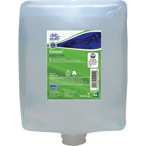 Savon pour les mains, les cheveux et le corps Estesol PURE, Cr&egrave;me, 4 L, Recharge, Fraîcheur Equipment World