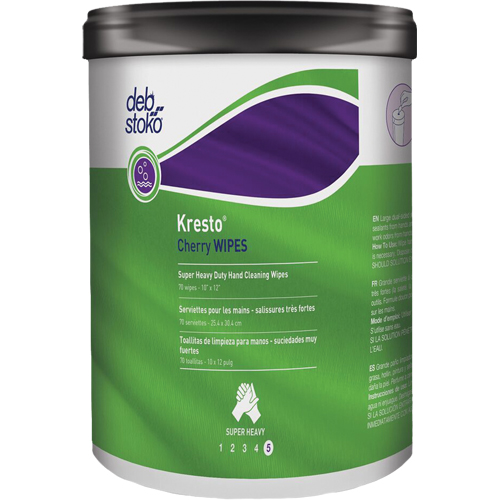 Kresto&reg; Cherry Wipes, 70 Wipes, 10" x 12" Equipment World