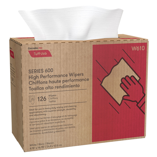 Pro Tuff-Job HP Interfold Popup Wipers, Heavy-Duty, 16-3/4" L x 9-3/4" W Equipment World