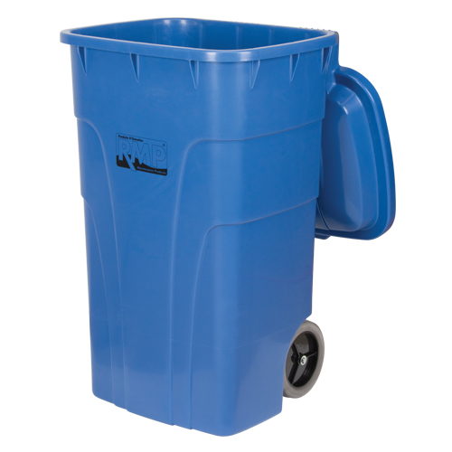 Roll Out Recycling Bin, Curbside, Polyethylene, 65 US gal. Equipment World