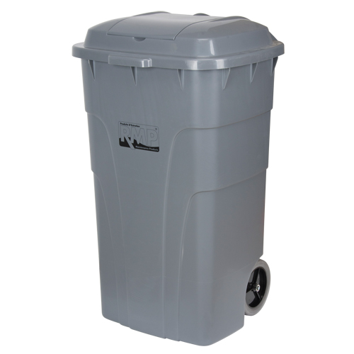 Roll Out Garbage Bin, Polyethylene, 65 US gal. Equipment World