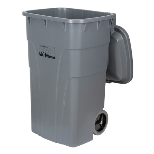 Roll Out Garbage Bin, Polyethylene, 65 US gal. Equipment World