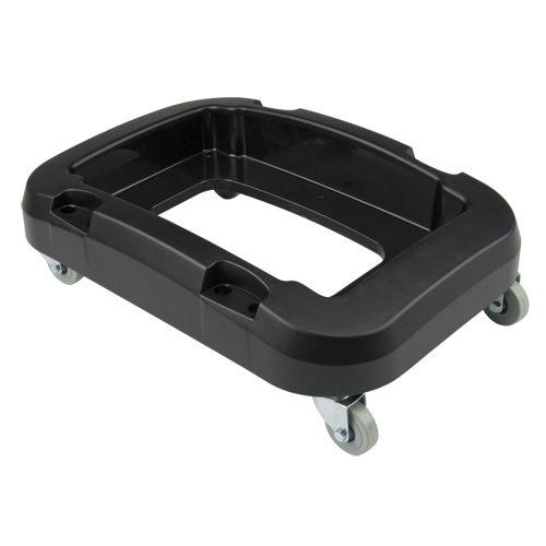 Recycling & Waste Receptacle Dolly, Polypropylene, Black, Fits: 17-1/4" x 12-1/2" Equipment World